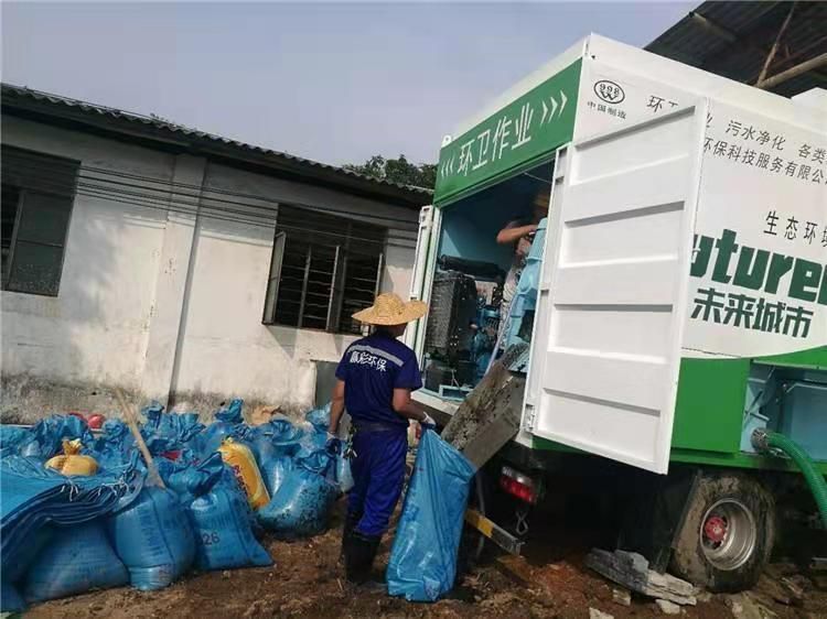 蓬江工业污泥压干处理